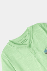 Boys Green Button Down Tee